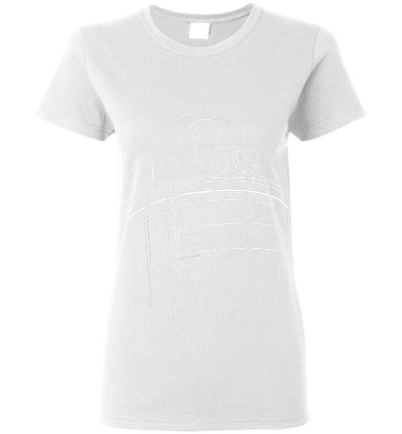 Inktee Store - Star Wars R2-D2 Outline Graphic Womens T-Shirt Image