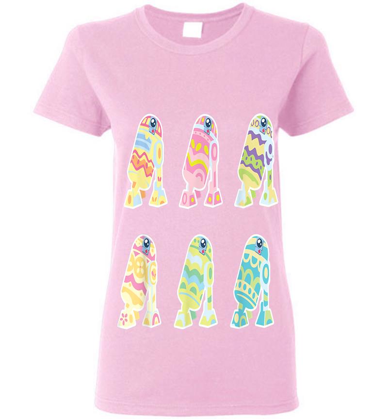 Inktee Store - Star Wars R2-D2 Pastel Easter Eggs Womens T-Shirt Image