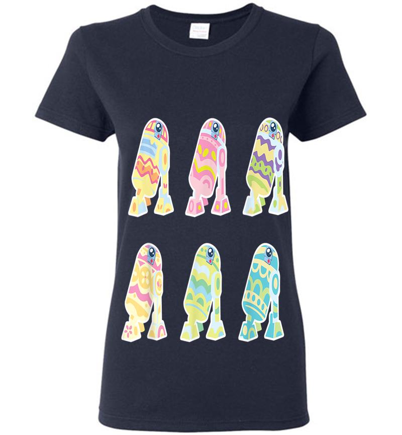 Inktee Store - Star Wars R2-D2 Pastel Easter Eggs Womens T-Shirt Image