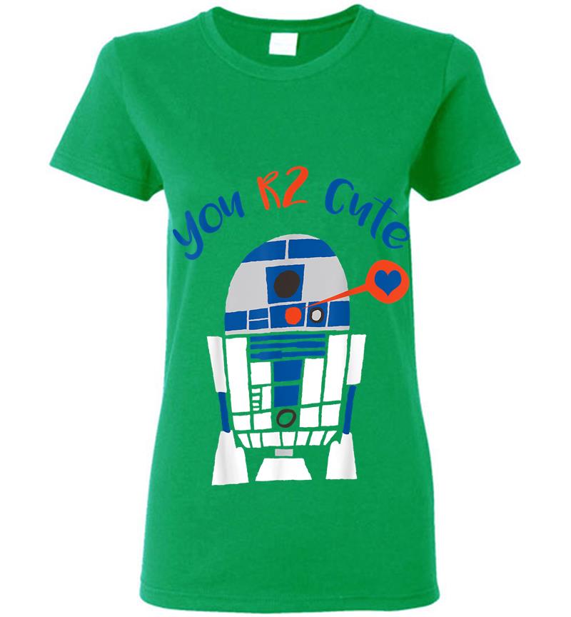Inktee Store - Star Wars R2-D2 Too Cute Valentine'S Day Graphic Womens T-Shirt Image