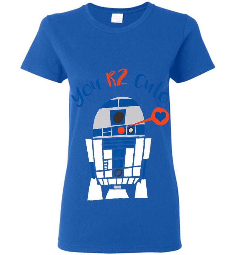 Inktee Store - Star Wars R2-D2 Too Cute Valentine'S Day Premium Womens T-Shirt Image