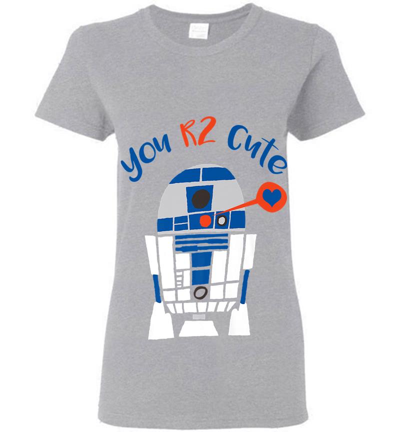 Inktee Store - Star Wars R2-D2 Too Cute Valentine'S Day Premium Womens T-Shirt Image