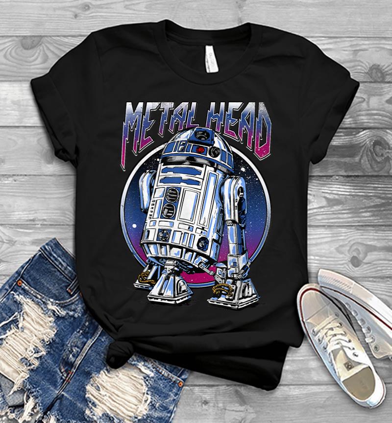 Star Wars R2D2 Metal Head Vintage Graphic Z2 Men T-shirt