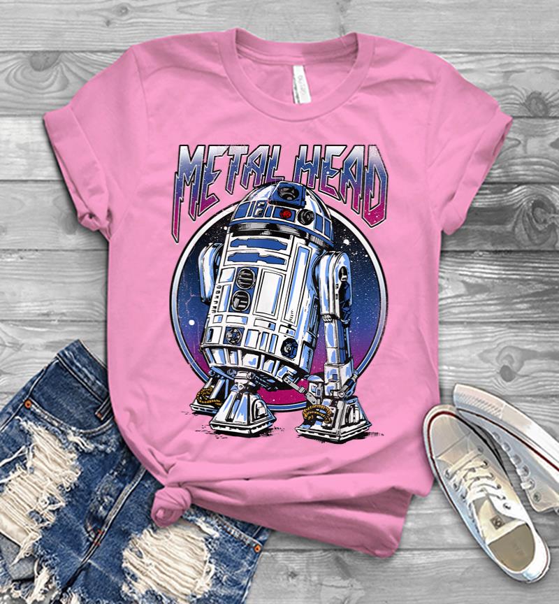 Inktee Store - Star Wars R2D2 Metal Head Vintage Graphic Z2 Men T-Shirt Image