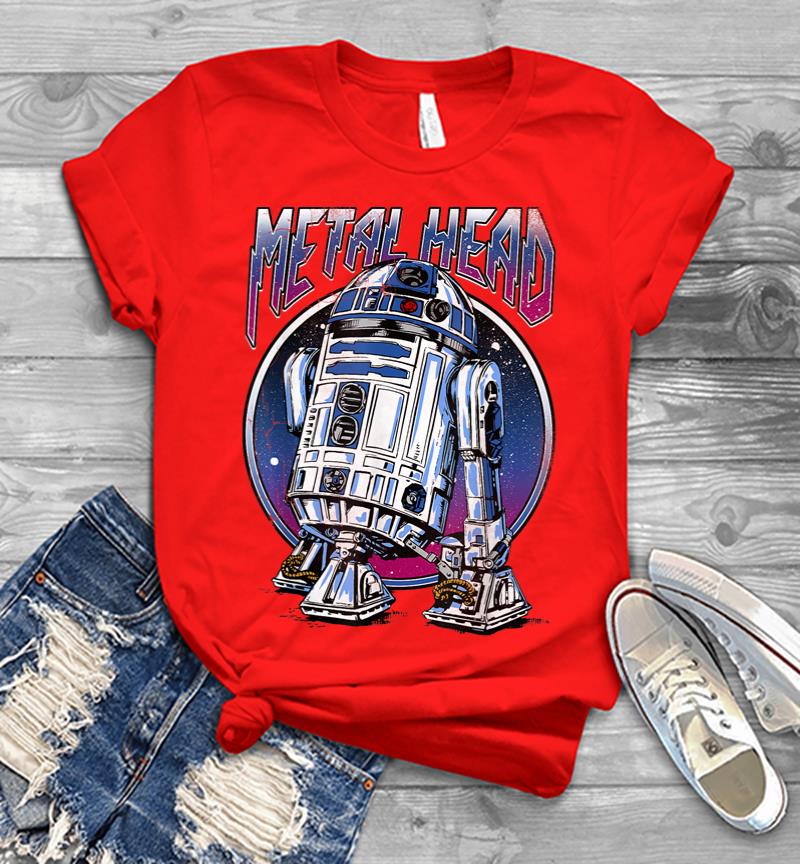 Inktee Store - Star Wars R2D2 Metal Head Vintage Graphic Z2 Men T-Shirt Image
