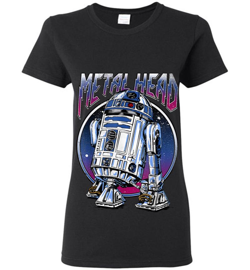 Star Wars R2D2 Metal Head Vintage Graphic Z2 Women T-shirt