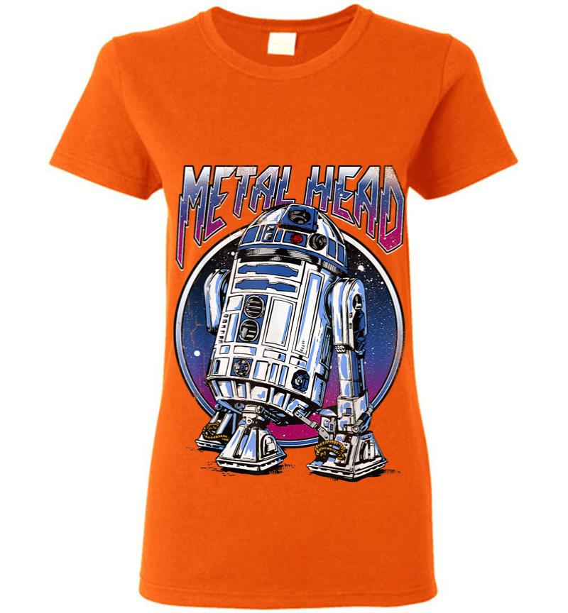 Inktee Store - Star Wars R2D2 Metal Head Vintage Graphic Z2 Women T-Shirt Image