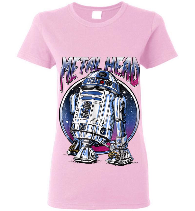 Inktee Store - Star Wars R2D2 Metal Head Vintage Graphic Z2 Womens T-Shirt Image