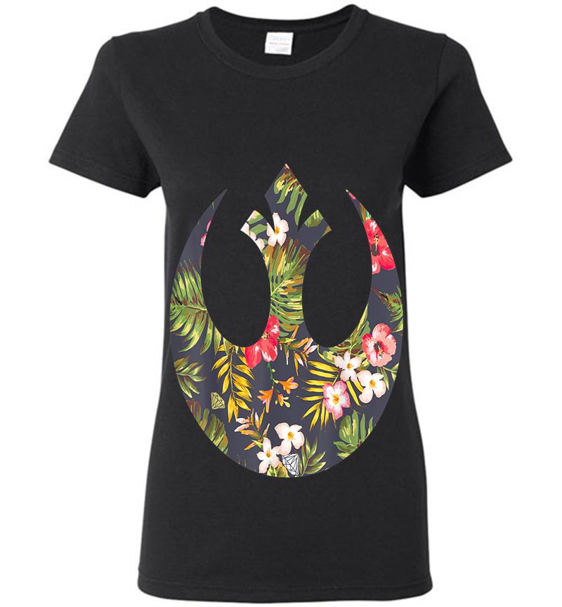 Star Wars Rebel Alliance Floral Print Graphic Womens T-Shirt