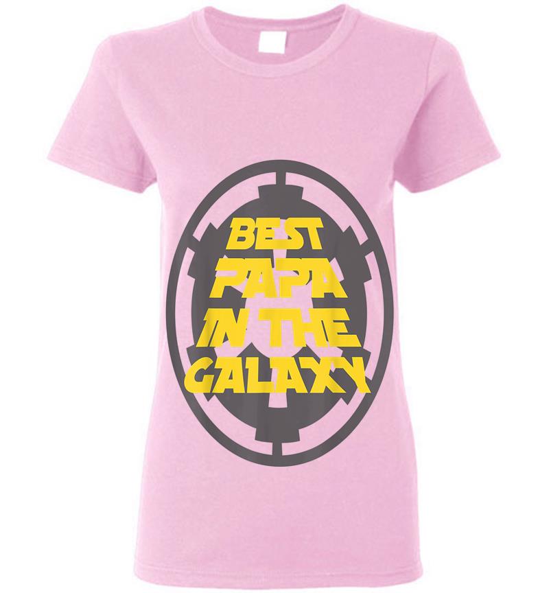 Inktee Store - Star Wars Rebel Logo Best Papa In The Galaxy Graphic Womens T-Shirt Image