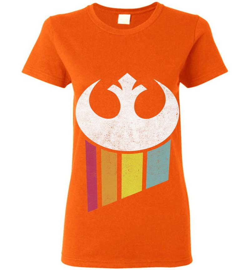 Inktee Store - Star Wars Rebel Rainbow Logo Premium Womens T-Shirt Image
