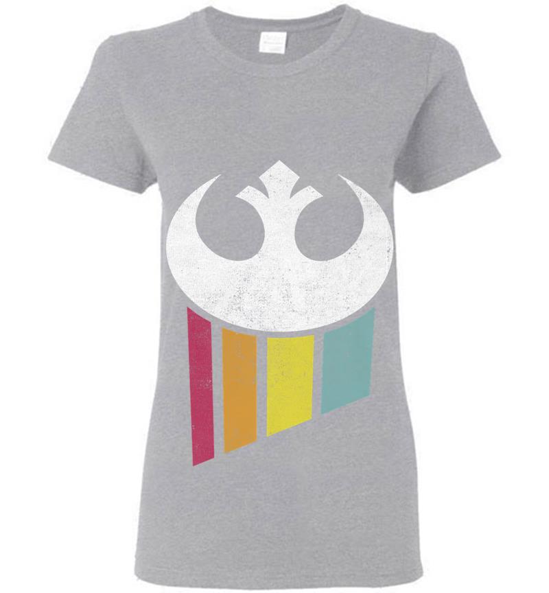 Inktee Store - Star Wars Rebel Rainbow Logo Premium Womens T-Shirt Image