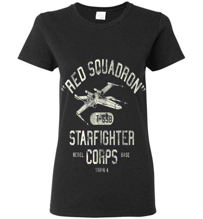 Star Wars Rebel X-Wing Starfighter Corps Collegiate Womens T-Shirt