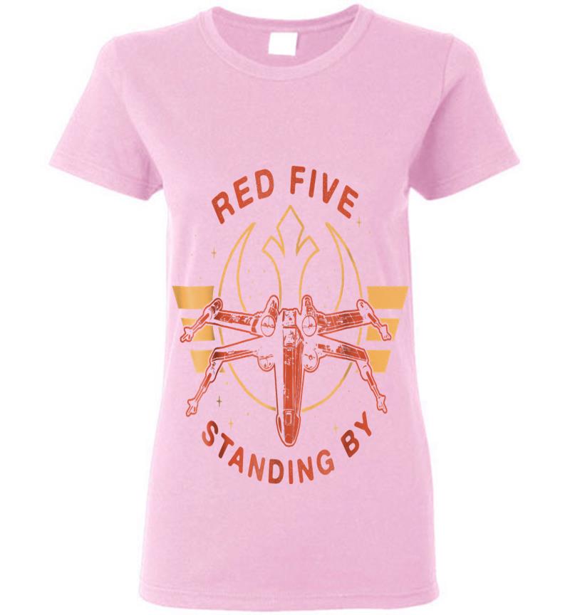 Inktee Store - Star Wars Red Five Standing By X-Wing Rebels Graphic Womens T-Shirt Image