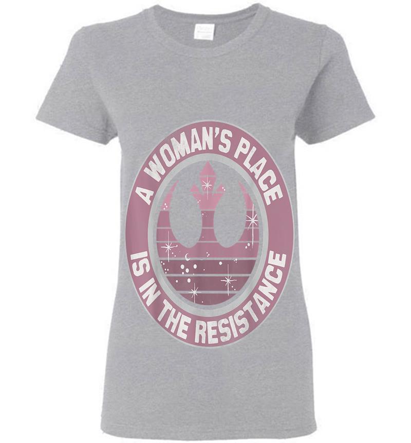 Inktee Store - Star Wars Resistance Galaxy Crest Womens T-Shirt Image