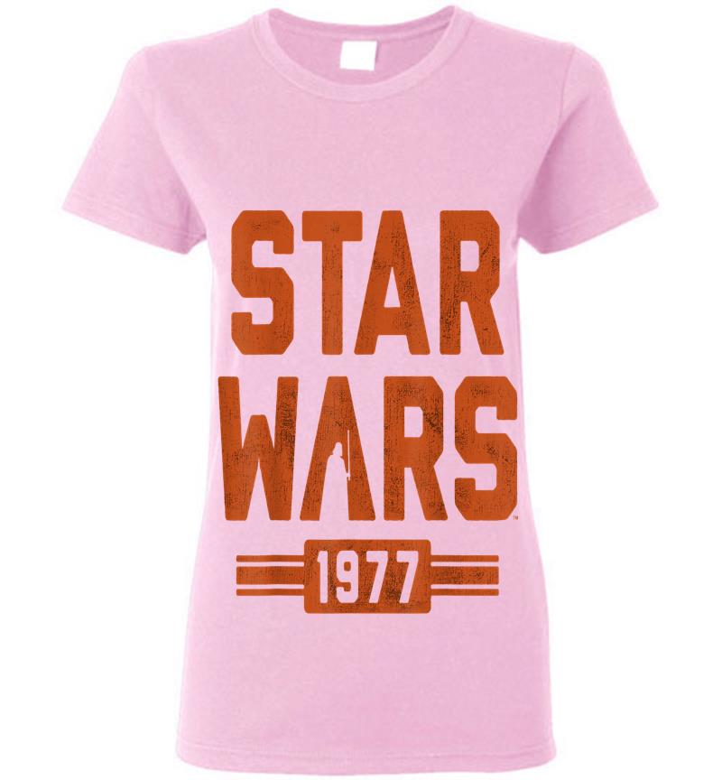 Inktee Store - Star Wars Retro 1977 Vader Silhouette Vintage Womens T-Shirt Image