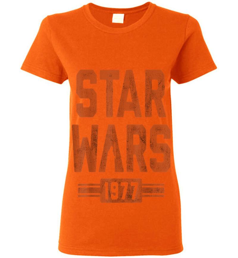 Inktee Store - Star Wars Retro 1977 Vader Silhouette Vintage Womens T-Shirt Image