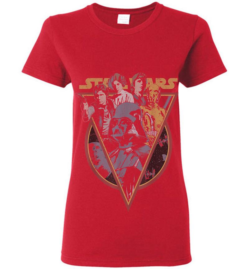 Inktee Store - Star Wars Retro Characters Vintage Style Womens T-Shirt Image