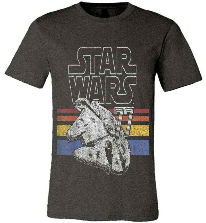 Inktee Store - Star Wars Retro Falcon Stripes Premium T-Shirt Image