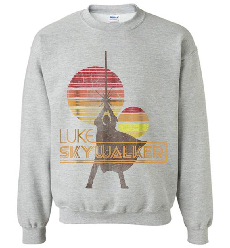 Inktee Store - Star Wars Retro Luke Skywalker Silhouette Suns Sweatshirt Image