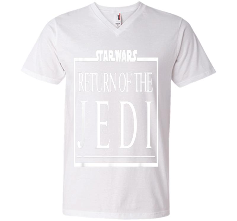 Inktee Store - Star Wars Return Of The Jedi Movie Logo V-Neck T-Shirt Image