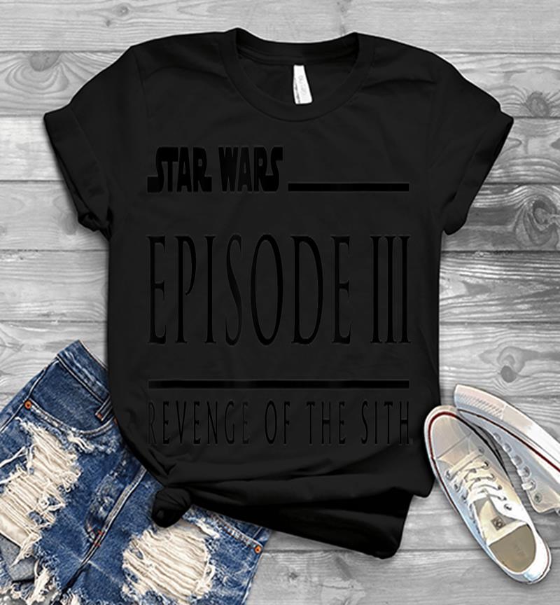 Star Wars Revenge Of The Sith Episode 3 Movie Logo Mens T-Shirt
