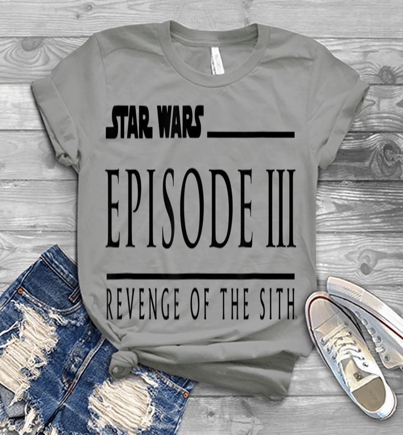 Inktee Store - Star Wars Revenge Of The Sith Episode 3 Movie Logo Mens T-Shirt Image