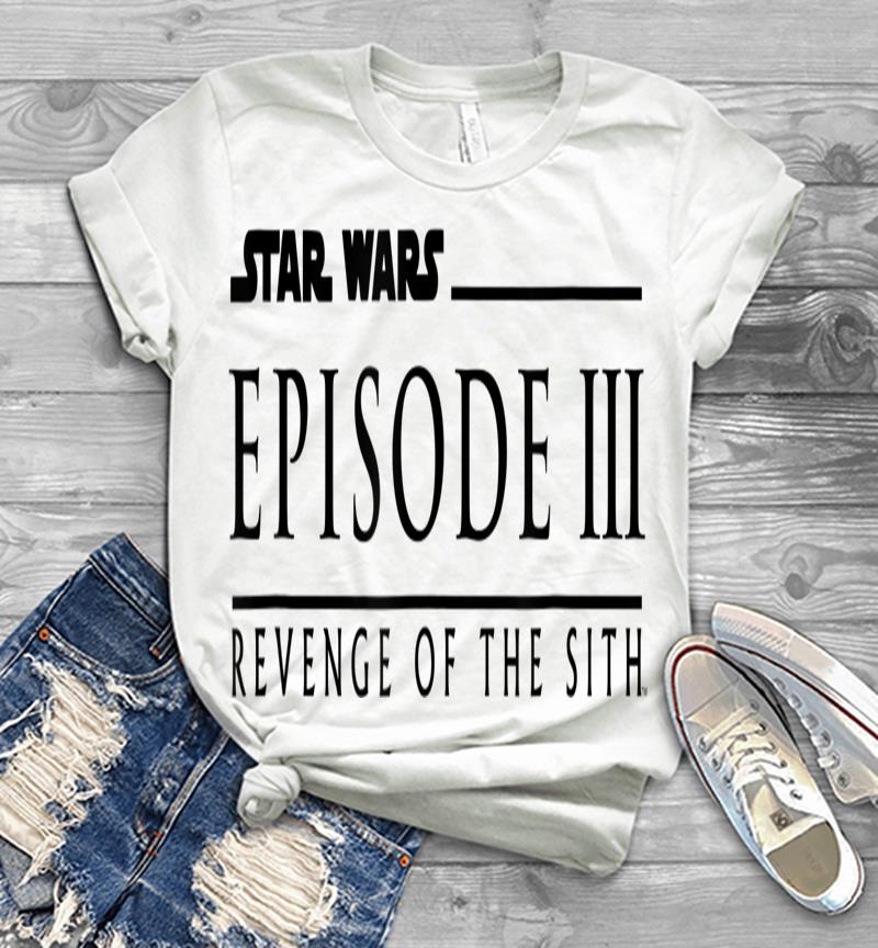 Inktee Store - Star Wars Revenge Of The Sith Episode 3 Movie Logo Mens T-Shirt Image