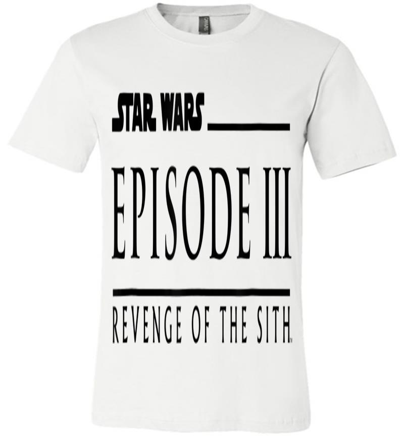 Inktee Store - Star Wars Revenge Of The Sith Episode 3 Movie Logo Premium T-Shirt Image