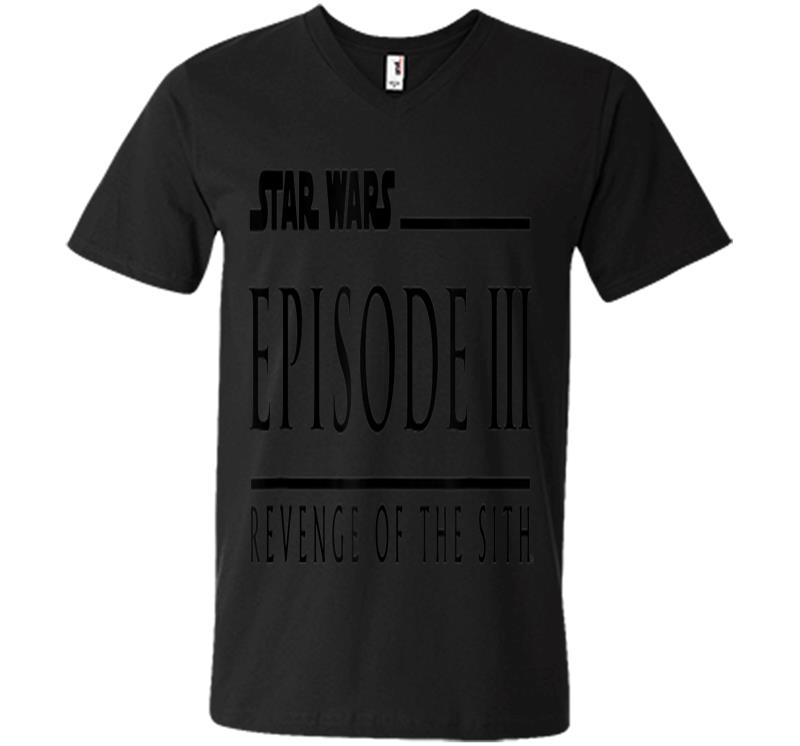 Star Wars Revenge Of The Sith Episode 3 Movie Logo V-Neck T-Shirt