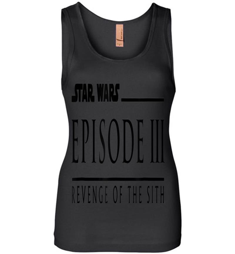 Star Wars Revenge Of The Sith Episode 3 Movie Logo Womens Jersey Tank Top
