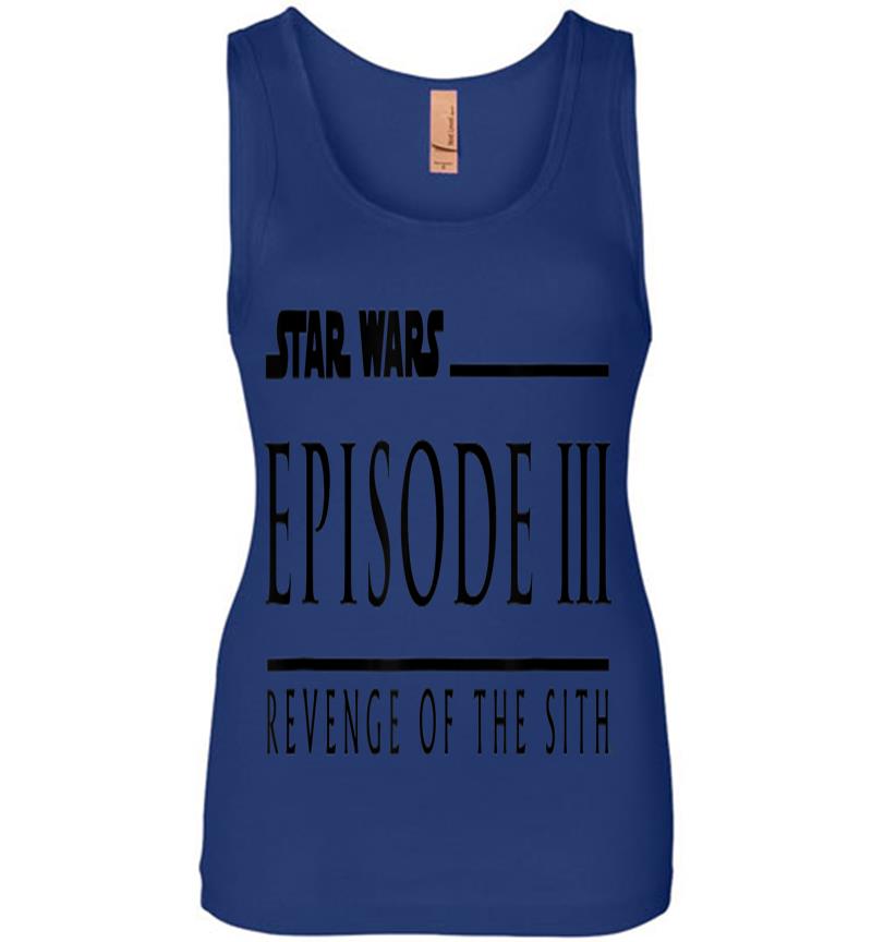 Inktee Store - Star Wars Revenge Of The Sith Episode 3 Movie Logo Womens Jersey Tank Top Image
