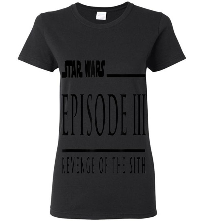Star Wars Revenge Of The Sith Episode 3 Movie Logo Womens T-Shirt