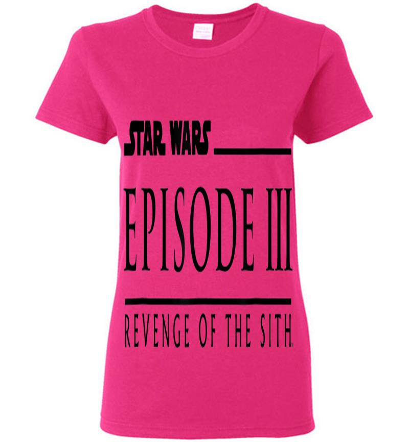 Inktee Store - Star Wars Revenge Of The Sith Episode 3 Movie Logo Womens T-Shirt Image