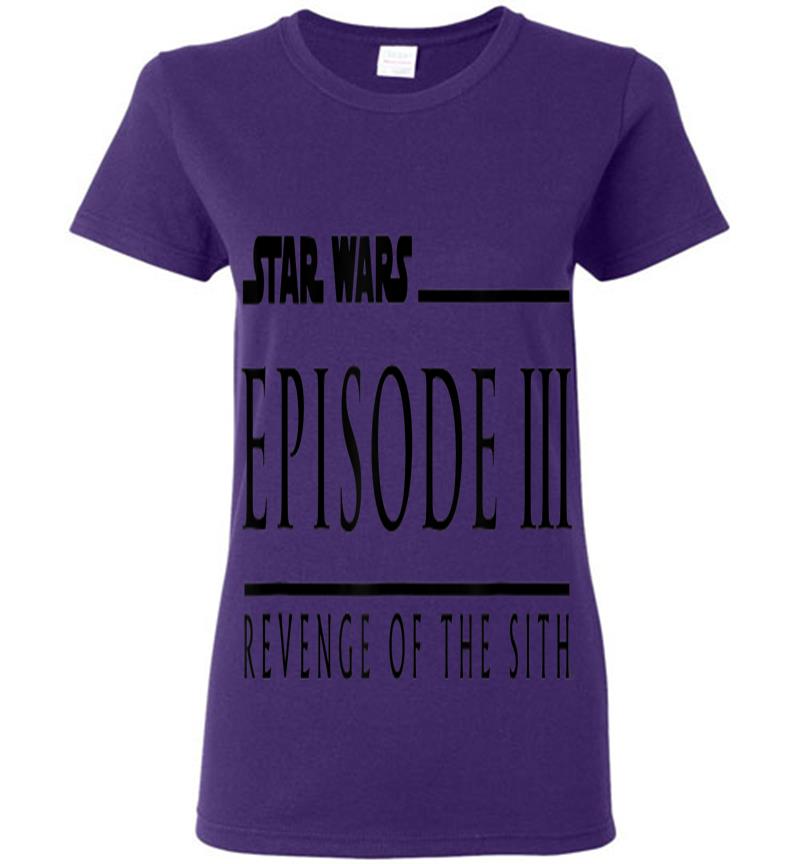 Inktee Store - Star Wars Revenge Of The Sith Episode 3 Movie Logo Womens T-Shirt Image