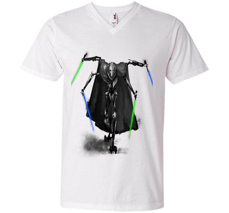 Inktee Store - Star Wars Revenge Of The Sith General Grievous V-Neck T-Shirt Image