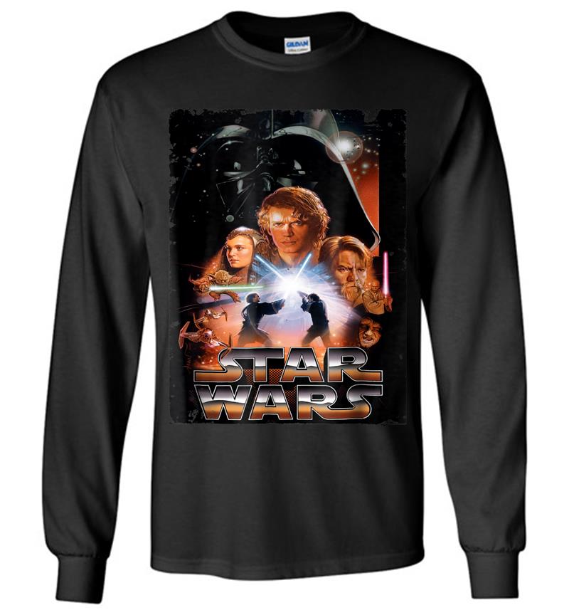 Star Wars Revenge Of The Sith Movie Poster Graphic Long Sleeve T-Shirt