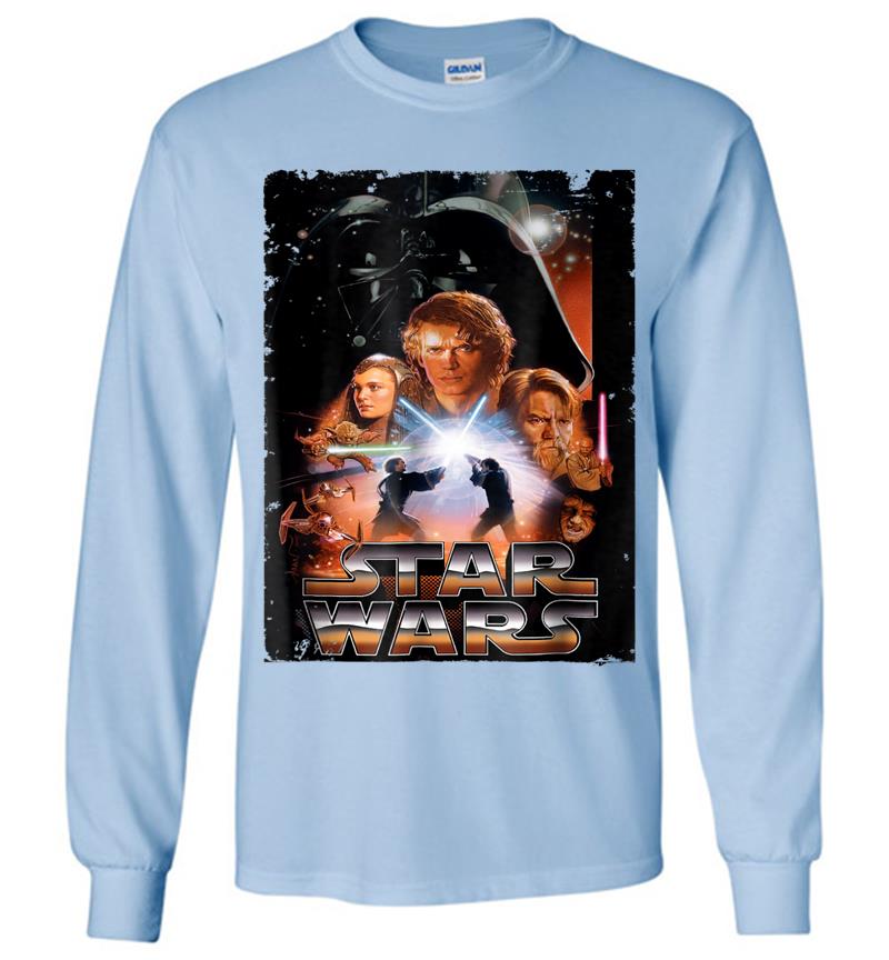 Inktee Store - Star Wars Revenge Of The Sith Movie Poster Graphic Long Sleeve T-Shirt Image