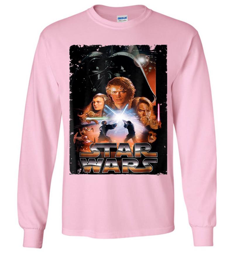 Inktee Store - Star Wars Revenge Of The Sith Movie Poster Graphic Long Sleeve T-Shirt Image