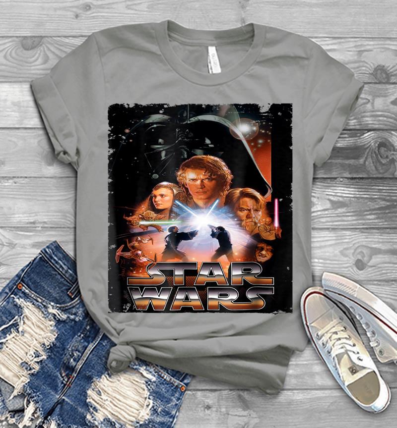 Inktee Store - Star Wars Revenge Of The Sith Movie Poster Graphic Mens T-Shirt Image