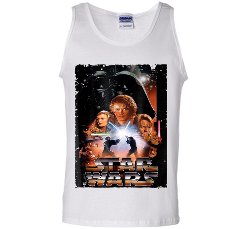 Inktee Store - Star Wars Revenge Of The Sith Movie Poster Graphic Mens Tank Top Image