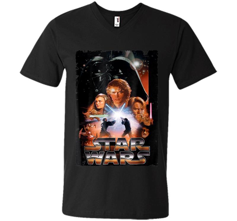 Star Wars Revenge Of The Sith Movie Poster Graphic V-Neck T-Shirt