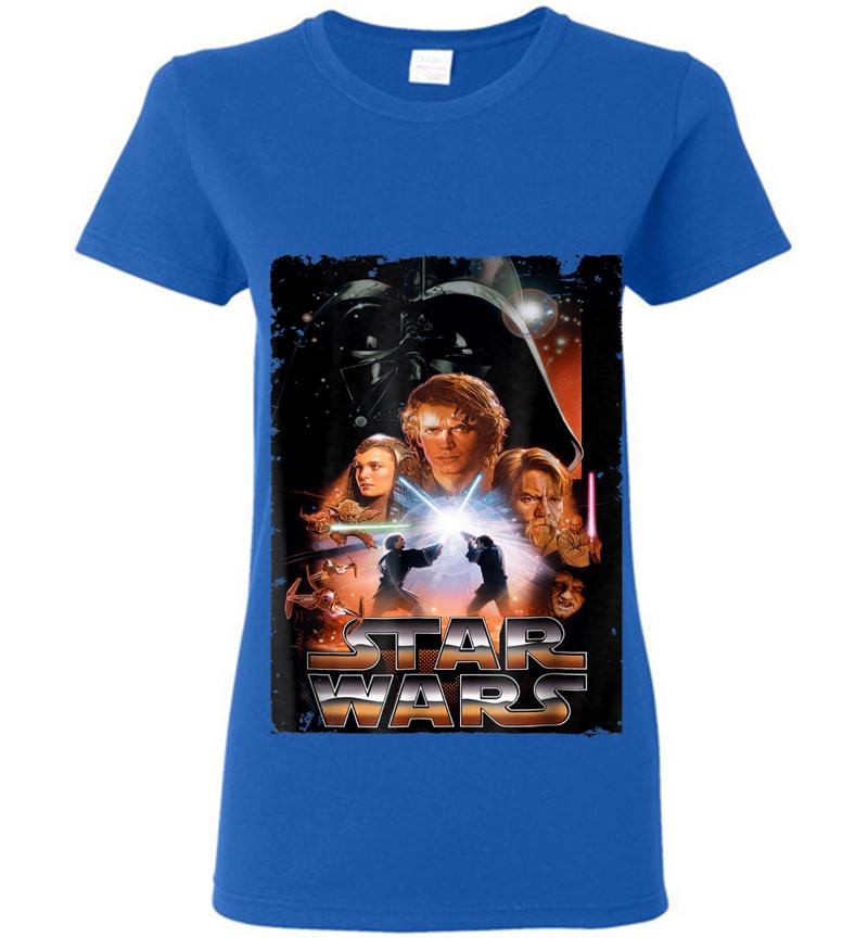 Inktee Store - Star Wars Revenge Of The Sith Movie Poster Graphic Womens T-Shirt Image