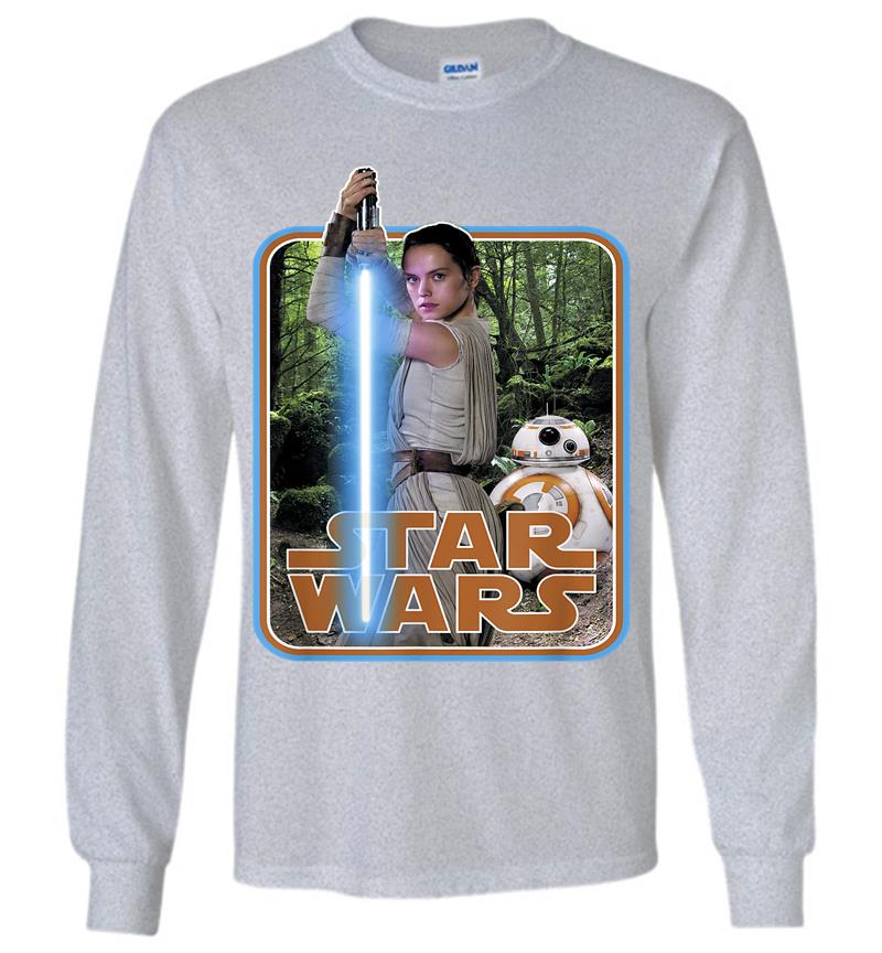 Inktee Store - Star Wars Rey &Amp; Bb-8 Episode 7 Poster Sticker Long Sleeve T-Shirt Image