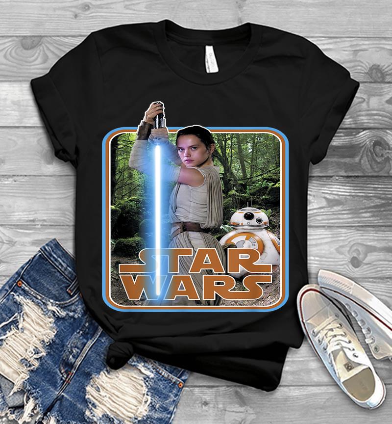 Star Wars Rey &Amp; Bb-8 Episode 7 Poster Sticker Mens T-Shirt