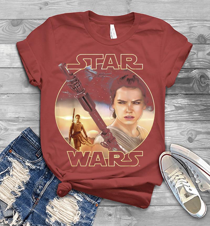 Inktee Store - Star Wars Rey Close Up Mens T-Shirt Image