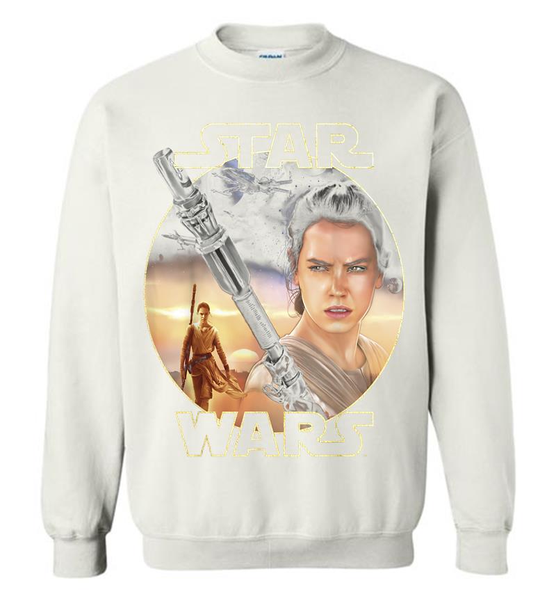 Inktee Store - Star Wars Rey Close Up Sweatshirt Image