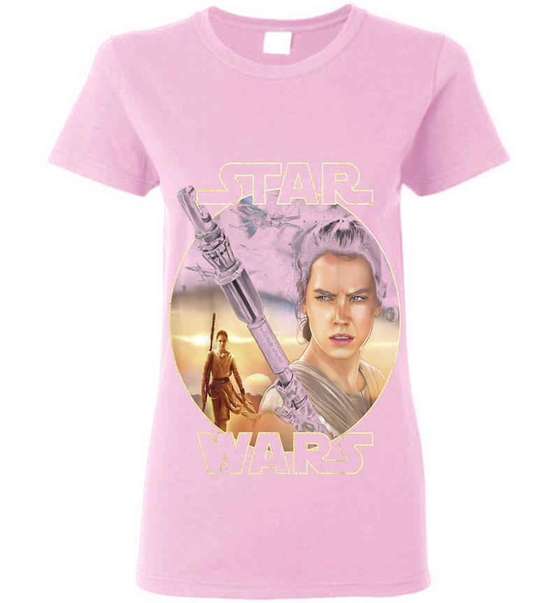 Inktee Store - Star Wars Rey Close Up Womens T-Shirt Image