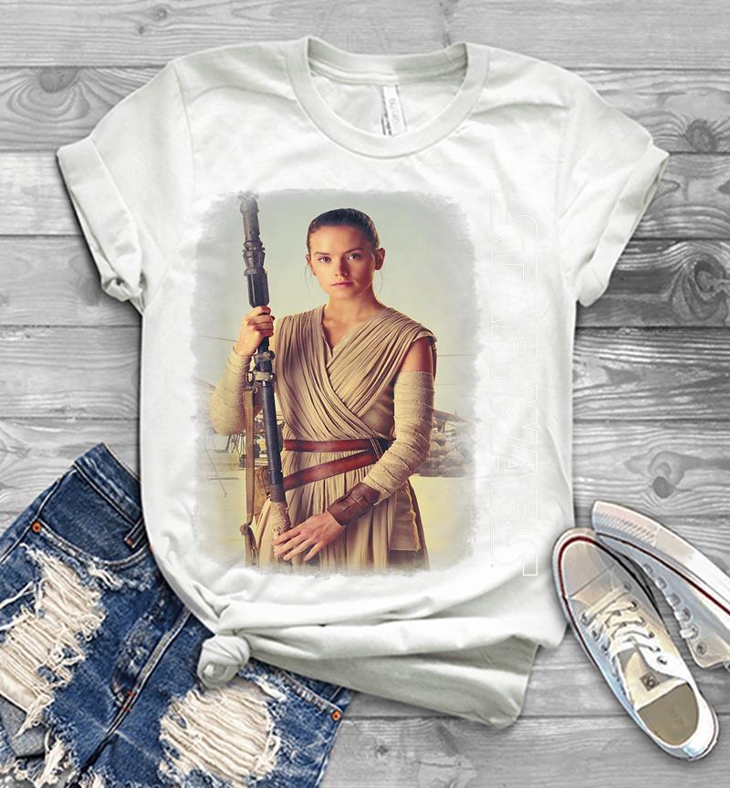 Inktee Store - Star Wars Rey On Jakku Episode 7 Graphic Mens T-Shirt Image