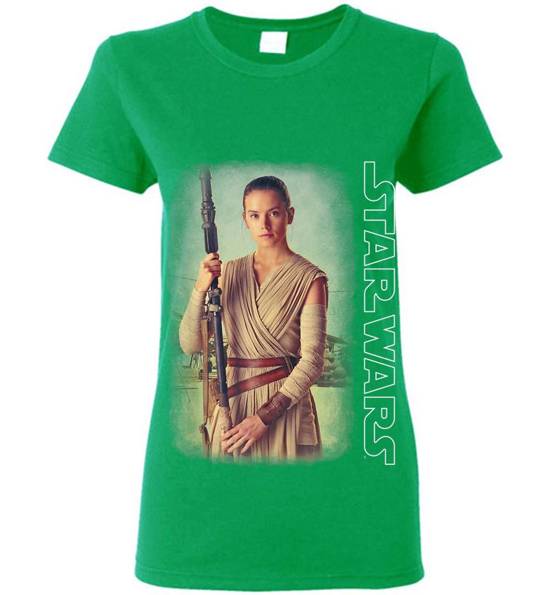 Inktee Store - Star Wars Rey On Jakku Episode 7 Graphic Womens T-Shirt Image